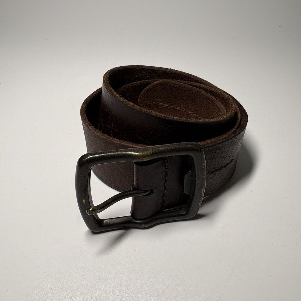 American Eagle Dark Brown Mens Leather Belt Large